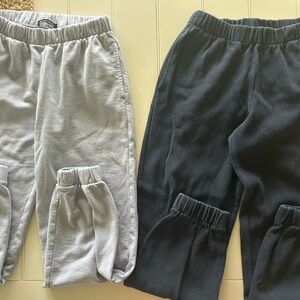 Brandy Melville Gray and navy blue Joggers